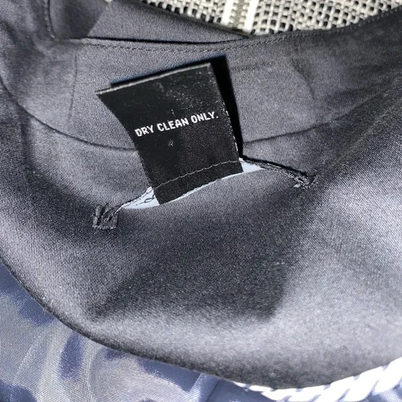 Blue Medium Ruffle Tie Waist Button Women’s Trench Coat Jacket GUC Faux Pockets - Picture 11 of 12